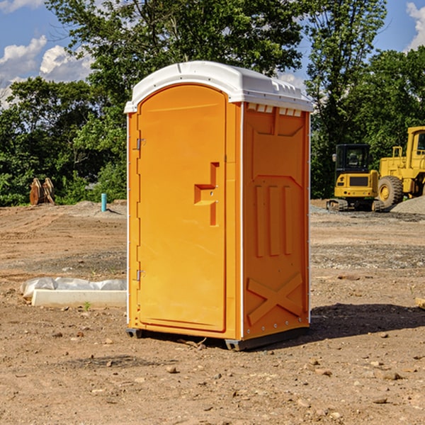 how often are the porta potties cleaned and serviced during a rental period in Amherst WI